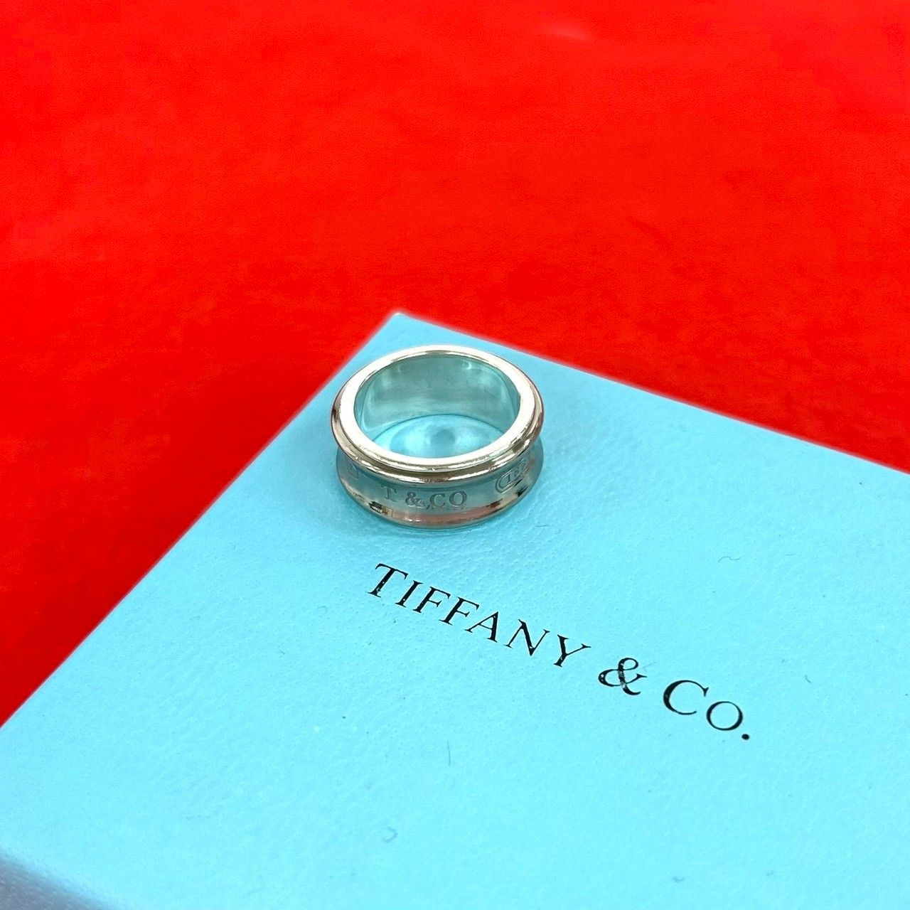 Tiffany & Co. シルバー&750リング 極 美品 TIFFANY&Co. ティファニー ヴィンテージ ナロー リング