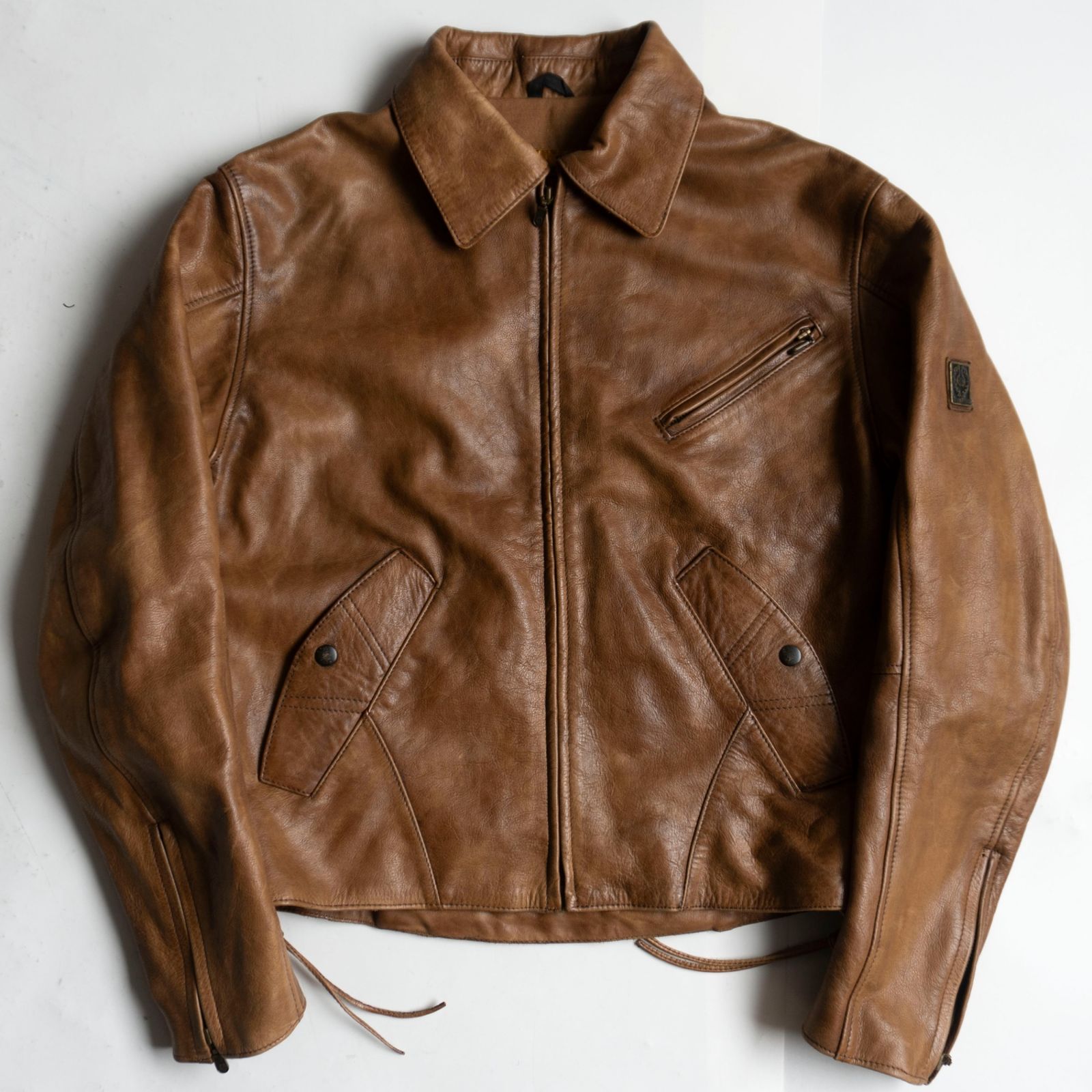 レア　ベルスタッフ　BLACK PRINCE　鹿革　ディアスキン　ライダース 希少】BELSTAFF【BLACK PRINCE レザー ライダースジャケット】XL ベル