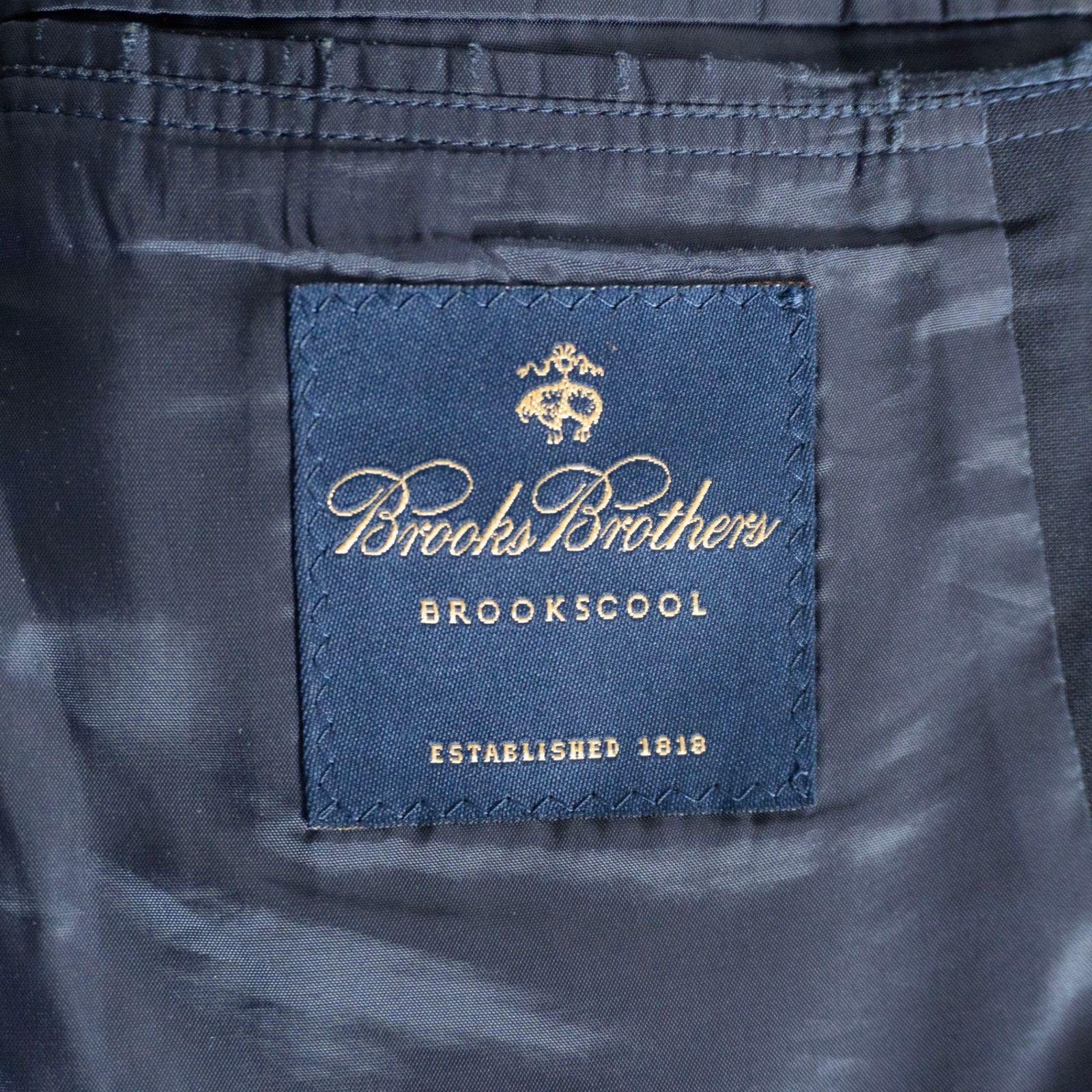 最高級品】BROOKS BROTHERS【テーラードジャケット /紺ブレ】40R 金