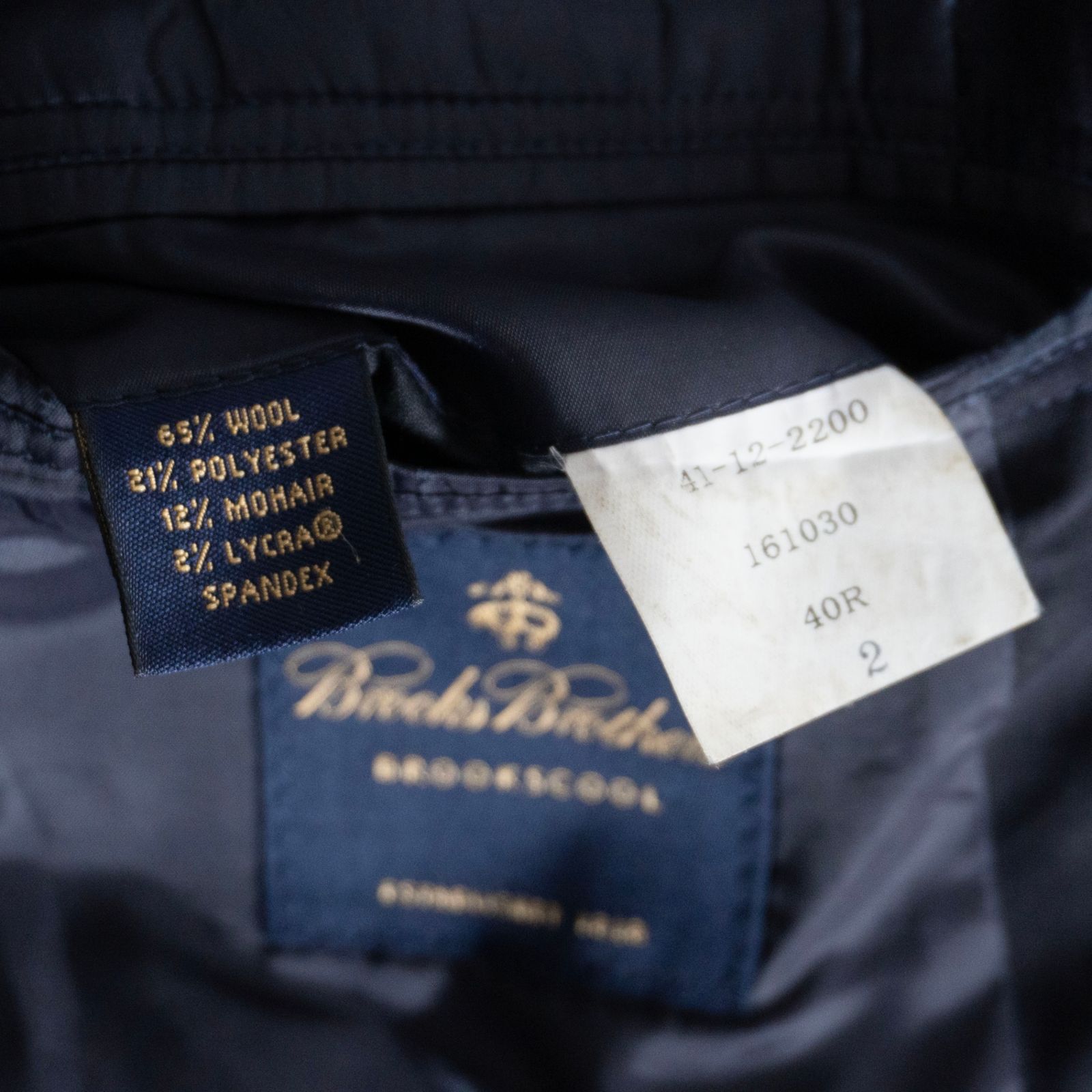 最高級品】BROOKS BROTHERS【テーラードジャケット /紺ブレ】40R 金