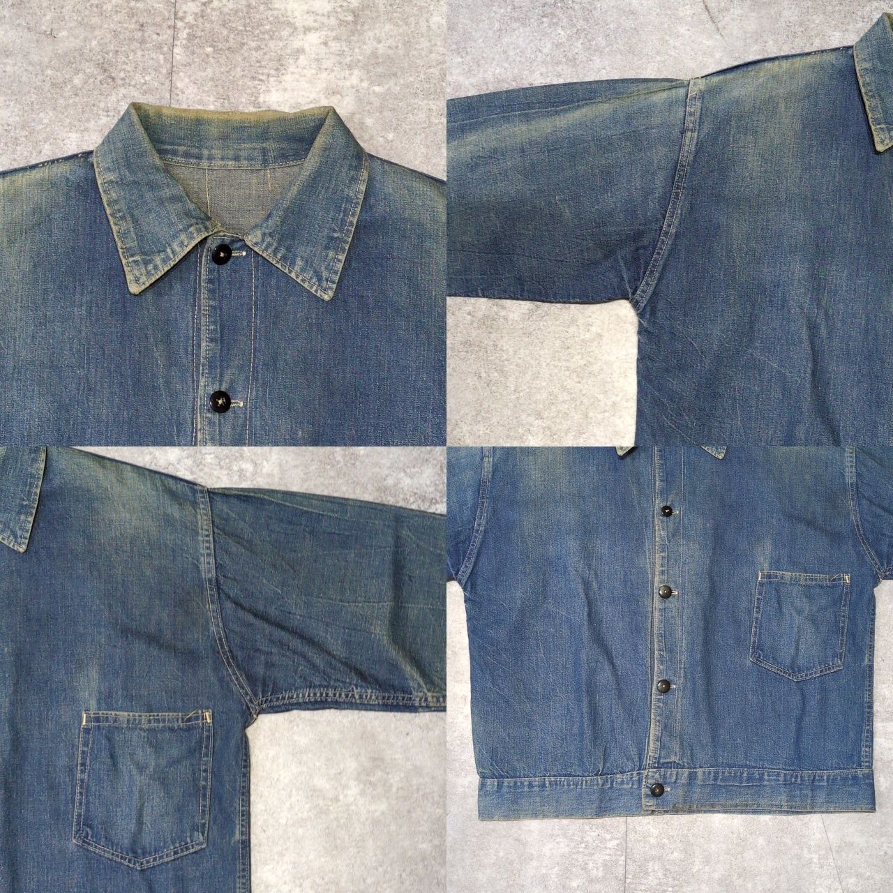 30s Unknown 1POCKET DENIM WORK JACKET デニムジャケット ワーク