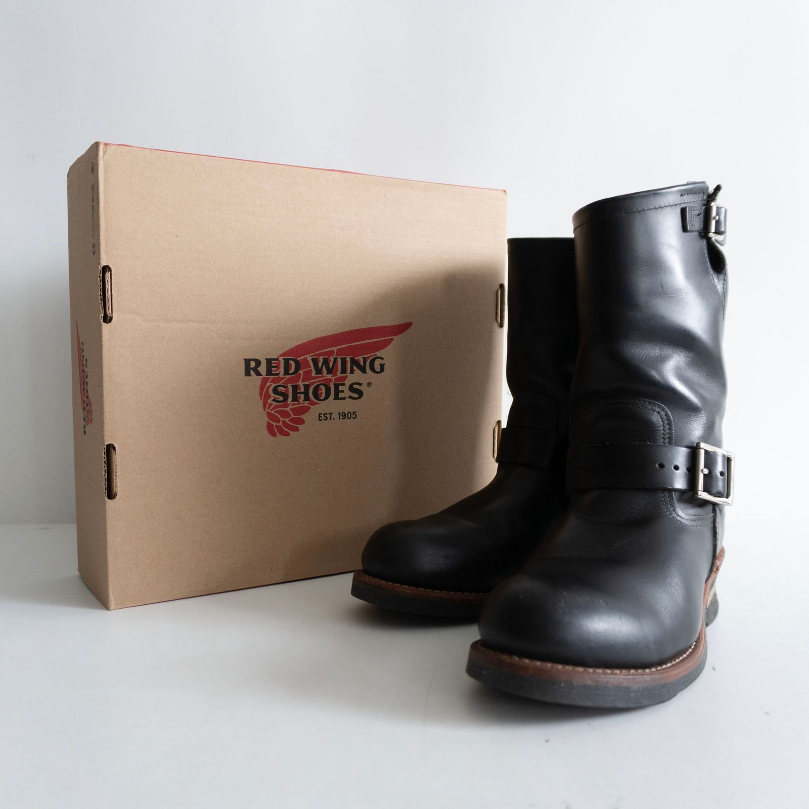 【13年製】REDWING【2268/エンジニアブーツ】US8.5D ブラック レッドウィング ブラック USA製 s2606078