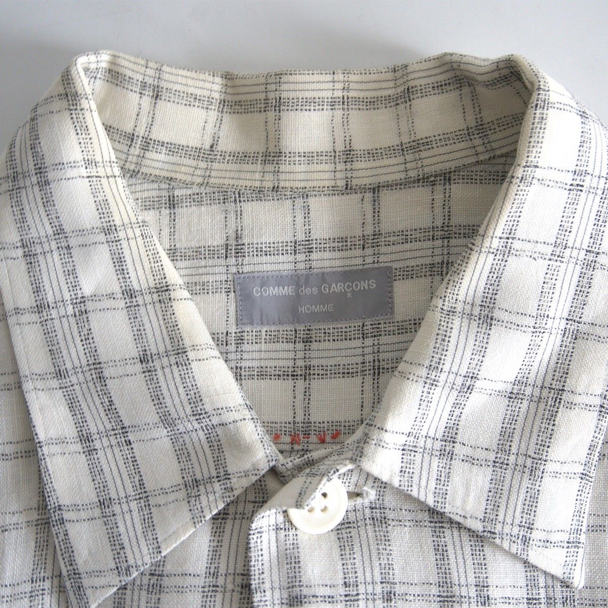 COMME des GARÇONS HOMME 麻 リネン ボックスシャツ L 90s/アーカイブ】COMME des GARCONS HOMME【ボックスシルエット リネン