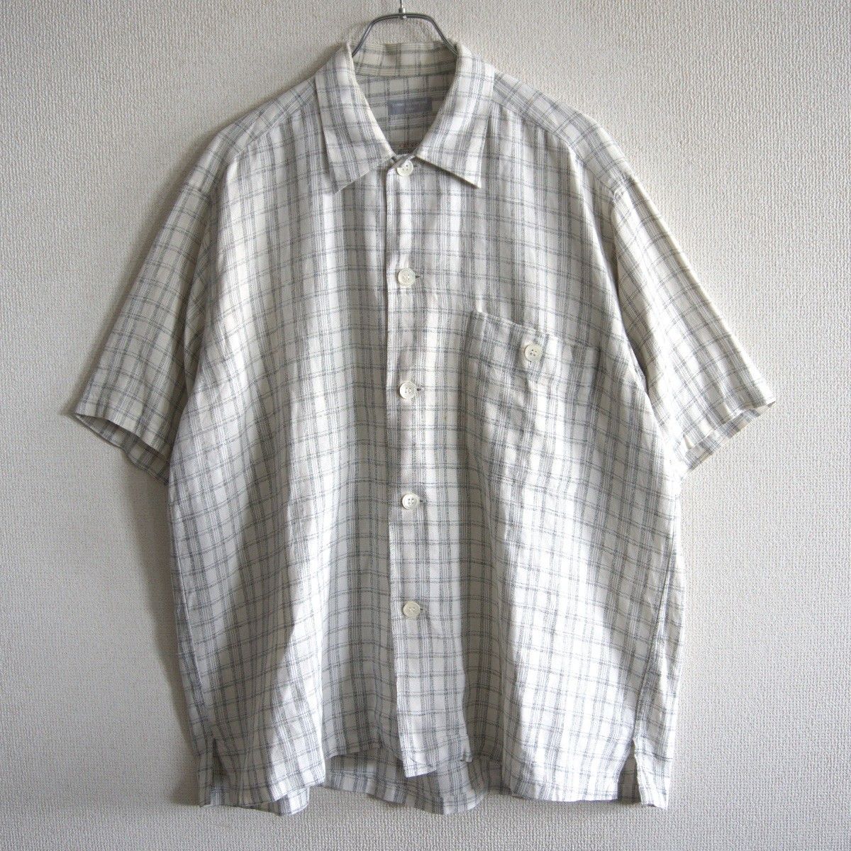 COMME des GARÇONS HOMME 麻 リネン ボックスシャツ L 90s/アーカイブ】COMME des GARCONS HOMME【ボックスシルエット リネン