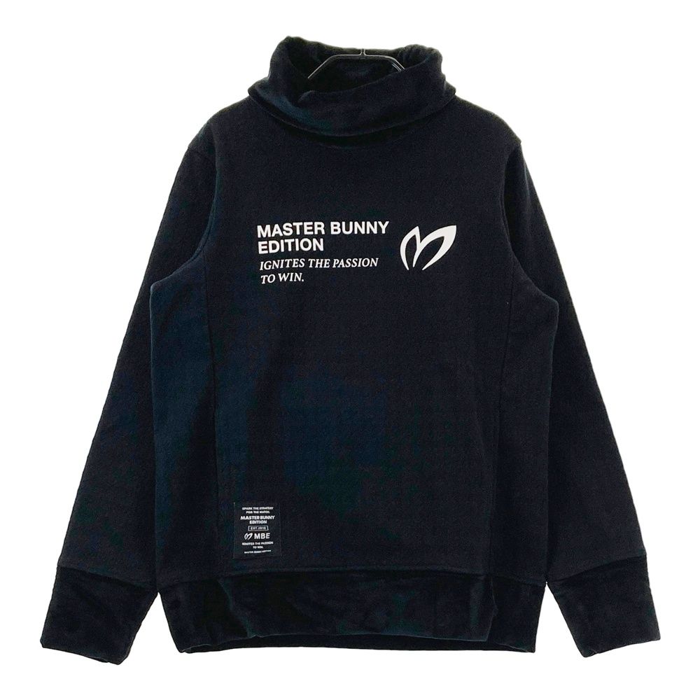 サイズ：1 MASTER BUNNY EDITION マスターバニーエディション 異素材切替 長袖 スウェットタートルネックTシャツ 千鳥柄 ブラック系 [240101658803] ゴルフウェア レディース ストスト