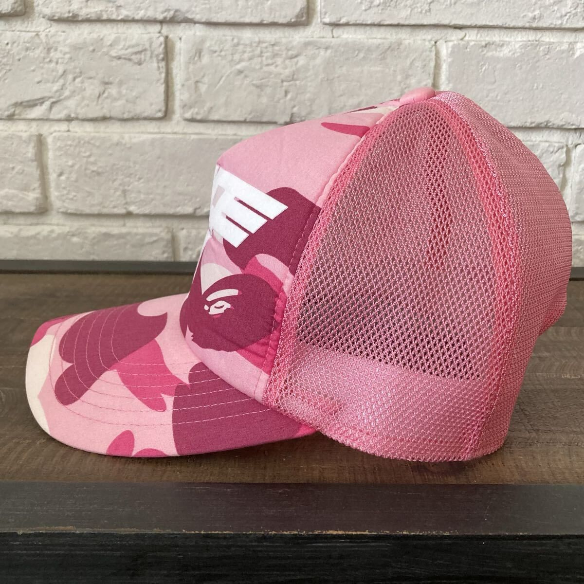 ☆初期☆ PINK CAMO WING LOGO メッシュ キャップ a bathing ape BAPE