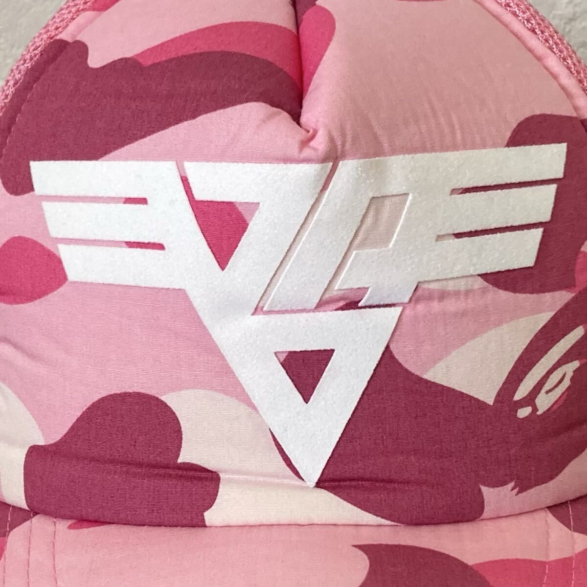 ☆初期☆ PINK CAMO WING LOGO メッシュ キャップ a bathing ape BAPE