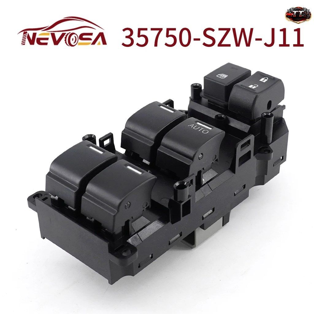 37 ピンホンダアコード 2008-2011 35750-SZW-J11 35750SZWJ11 35750-SZW-J01 RHD 右運転席側パワーウィンドウマスタースイッチ