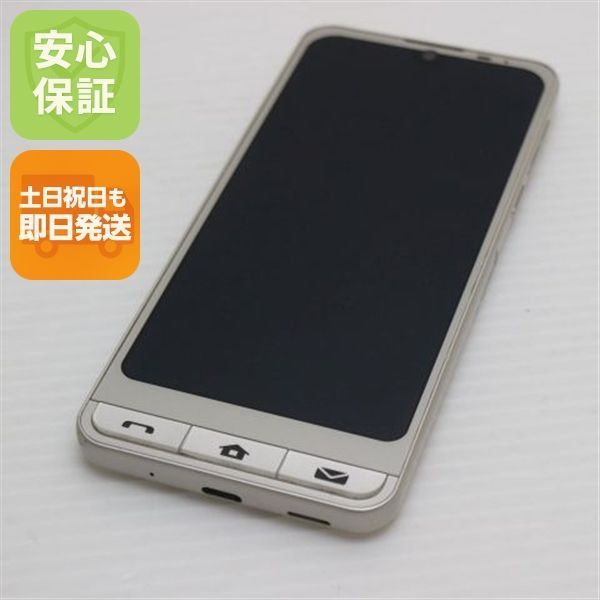 美品 SoftBank シンプルスマホ6 A201SH シャンパンゴールド スマホ 白