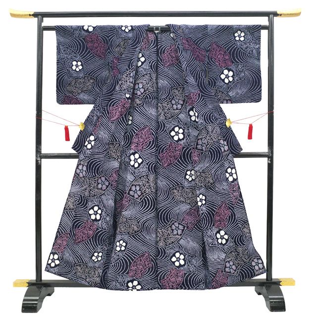 中古】 有松 浴衣 本場有松鳴海絞り 夏物 リサイクル ゆかた 絞り 木綿