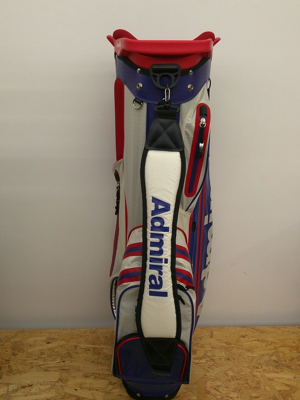 Admiral 9.0型 アスリート／ツアースタンドキャディバッグ(中古) Admiral アドミラル 9.0型 アスリート スタンド☆中古☆(WHxGYxBK