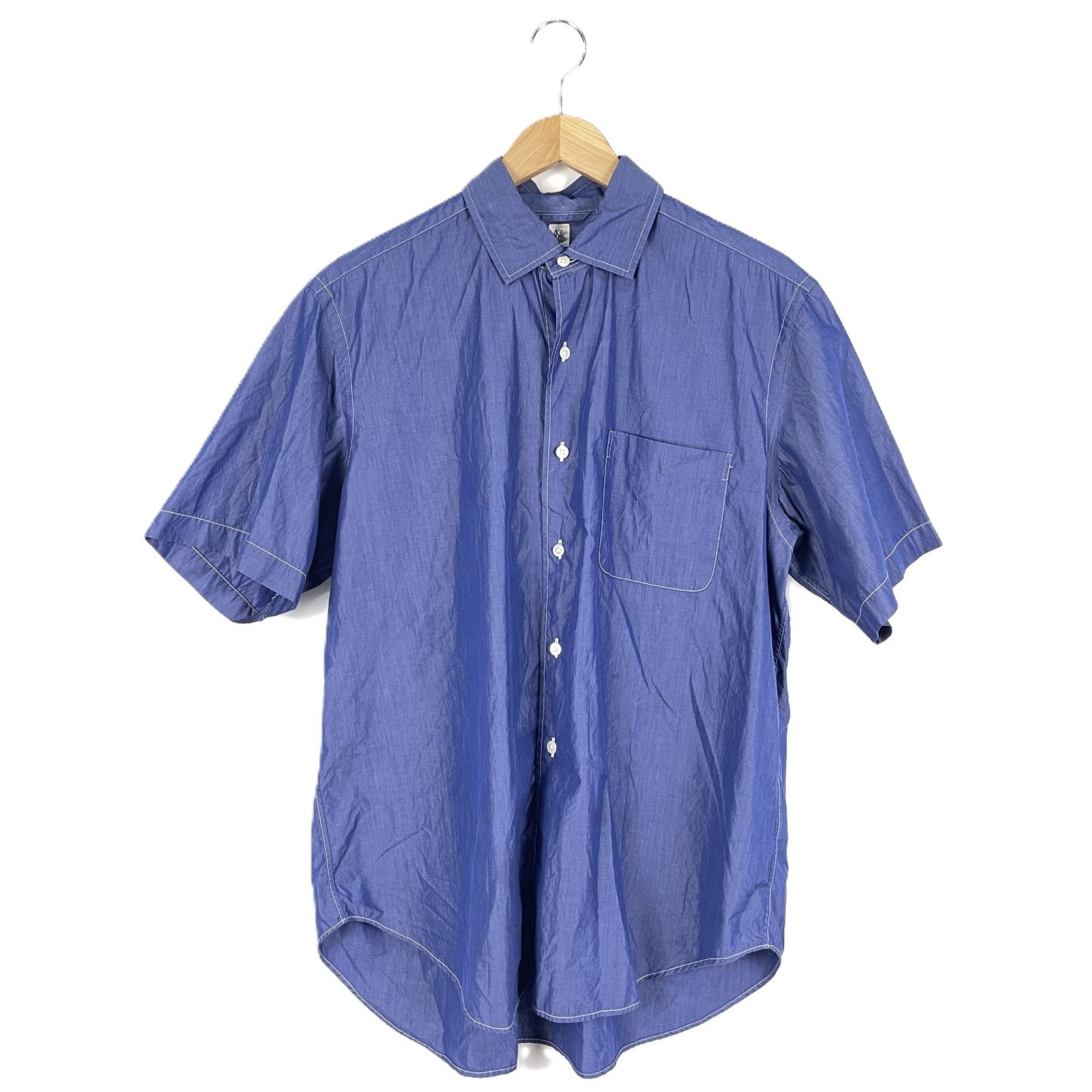 KAPTAIN　SUNSHINE　キャプテンサンシャイン　20SS　KS20SSH13　半袖レギュラーカラーシャツ　ベタシャン　ハーフスリーブシャツ　サイズ38　ネイビー
