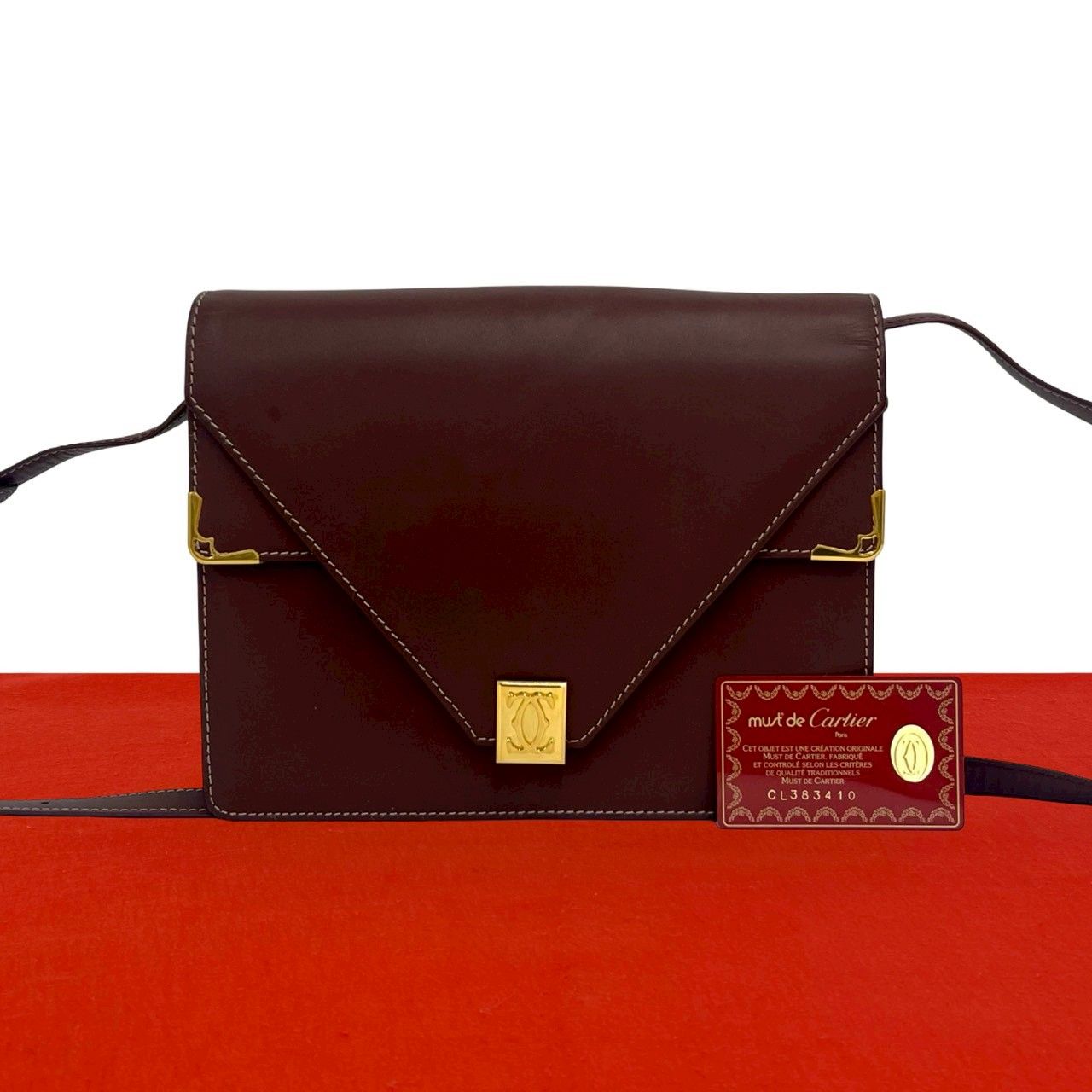 極 美品 CARTIER カルティエ ヴィンテージ マストライン ロゴ 金具