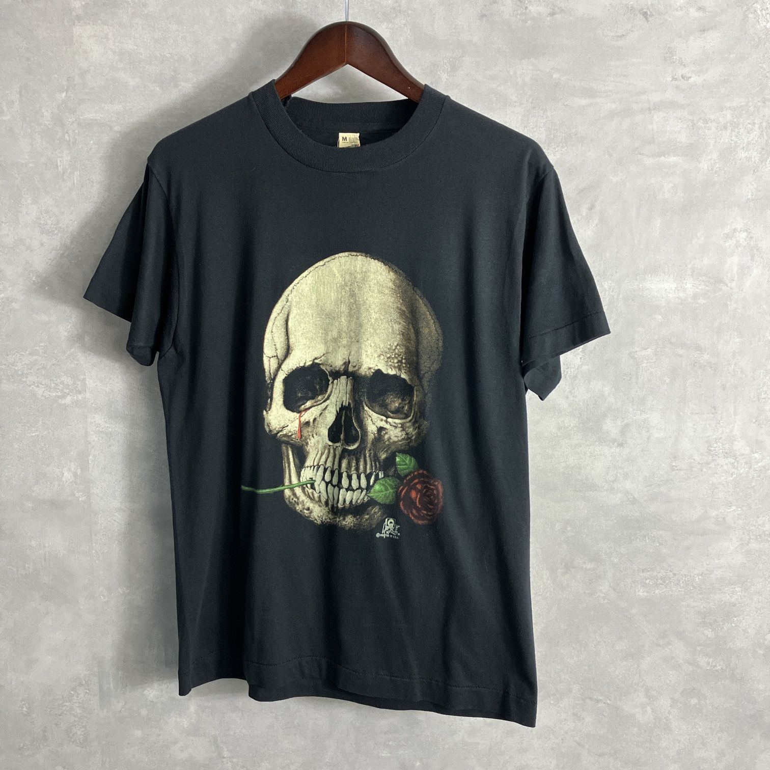 80's QFX スカル&ローズ Tシャツ SCREEN STARS