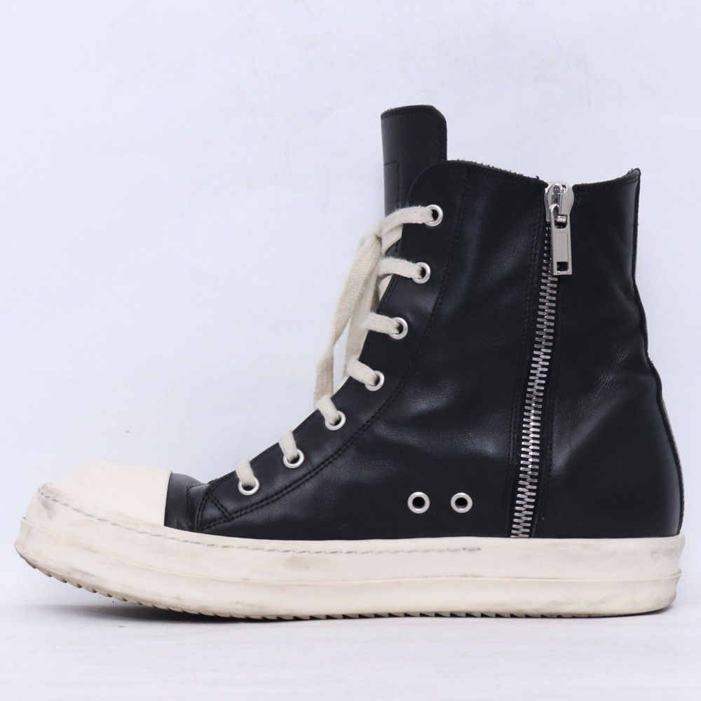 お*お様 rick owens ラモーンズ　42 ハイカット RICK OWENS ラモーンズ レザーハイカットスニーカー サイズ42 ブラック