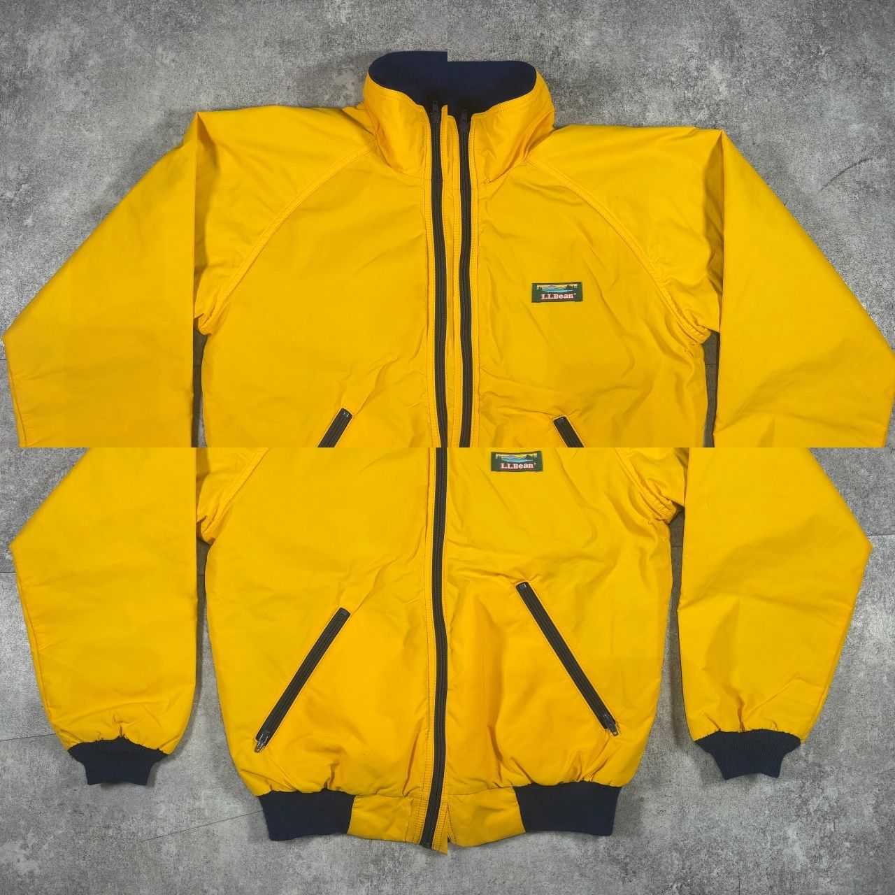 L.L.Bean エルエルビーン イエロー ナイロン アメリカ製 裏フリース
