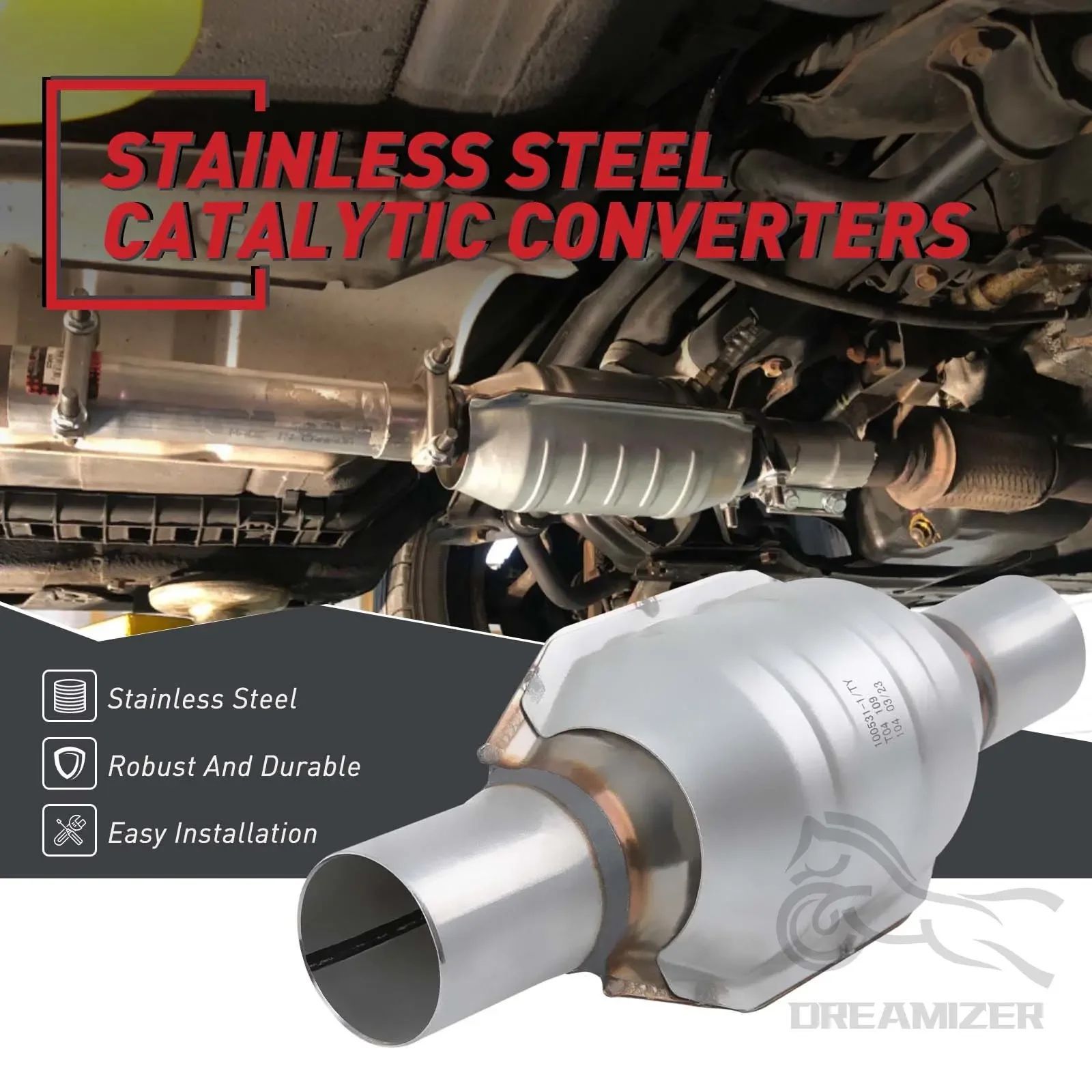 THREE-WAY CATALYTIC CONVERTER CORE HONEYCOMB EXHAUST FILTER 2インチ 200 CELL HIGH FLOW HIGH PERFORMANCE RACE SPORT MOST CAR