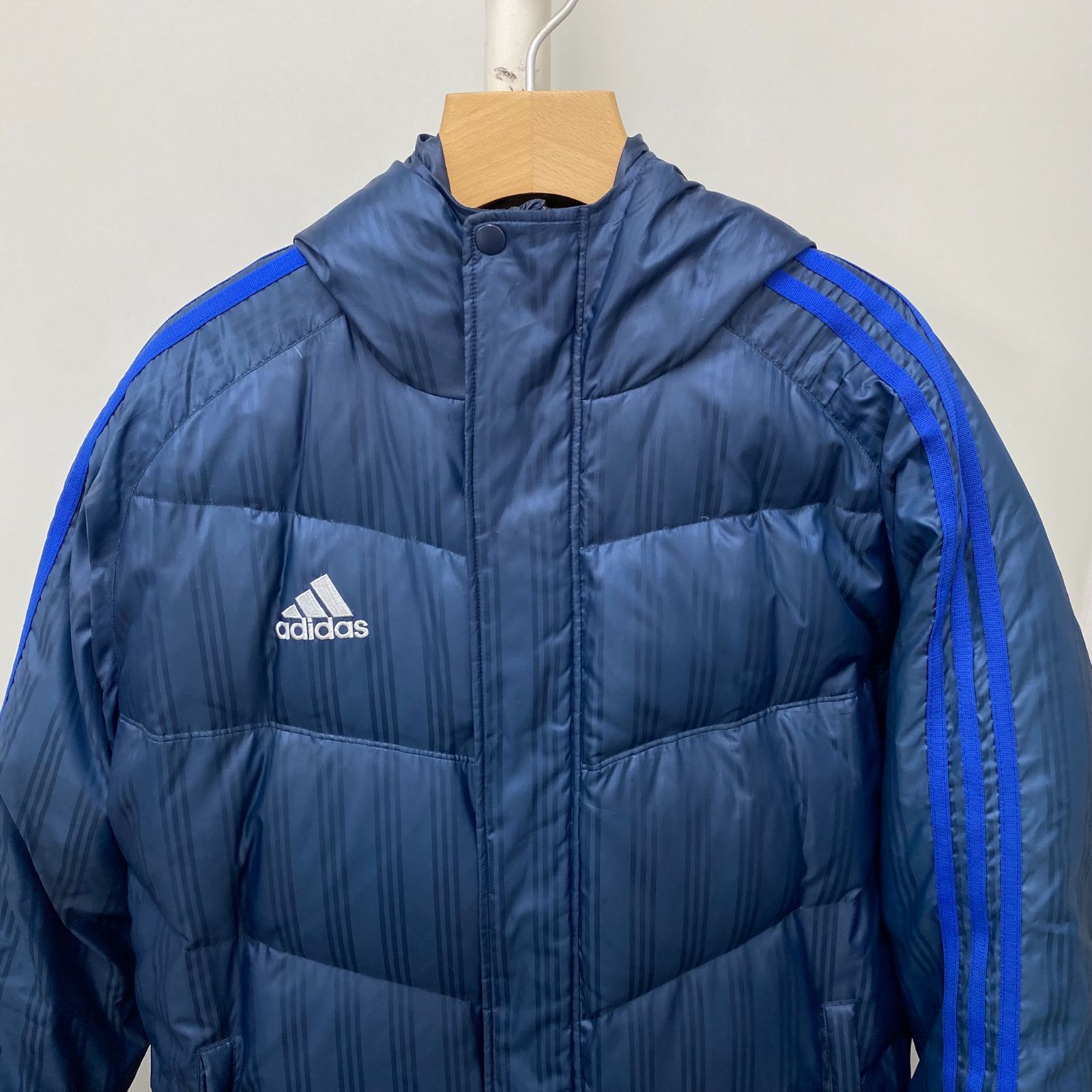 中古】adidas アディダス ロングダウンコート ベンチコート Lサイズ