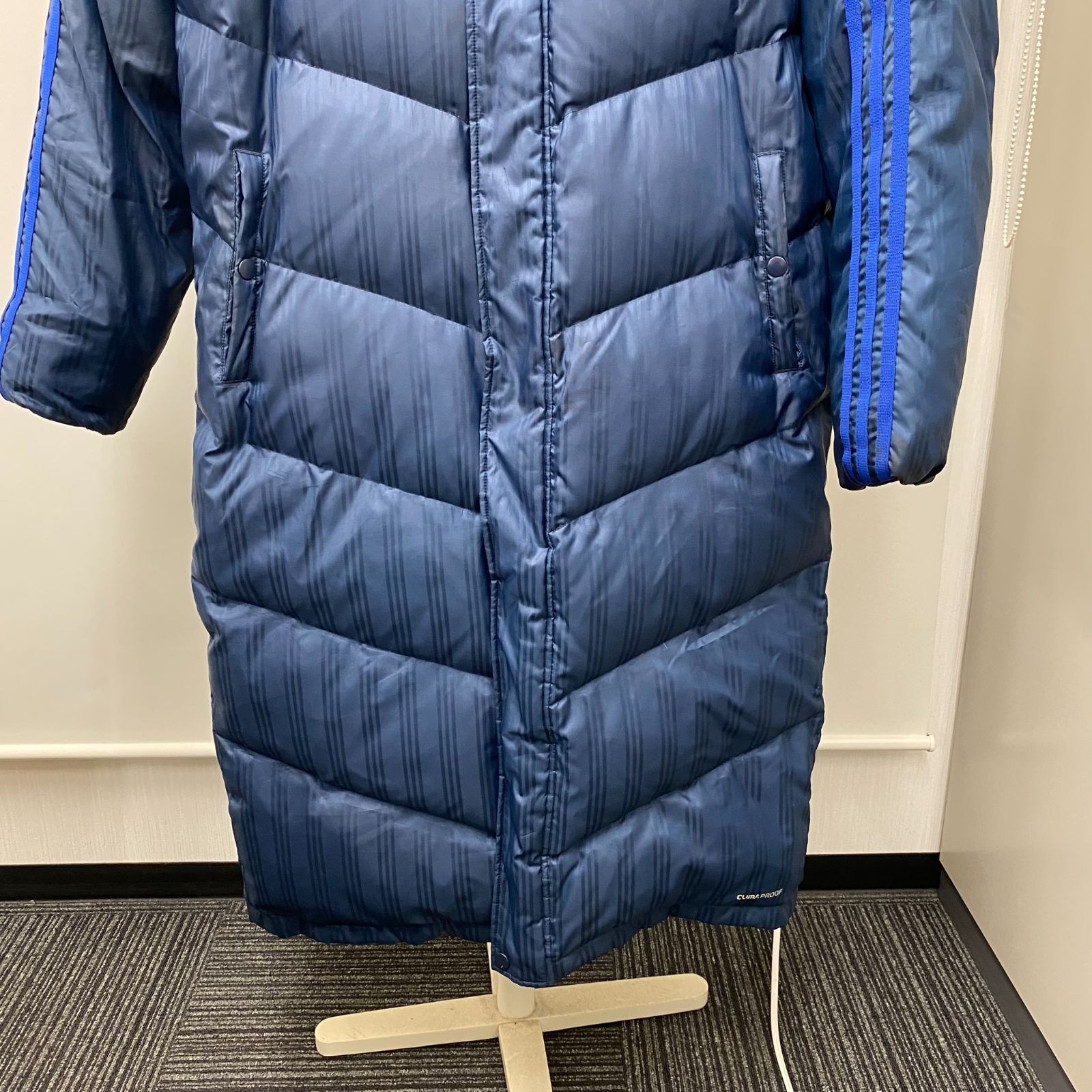 中古】adidas アディダス ロングダウンコート ベンチコート Lサイズ