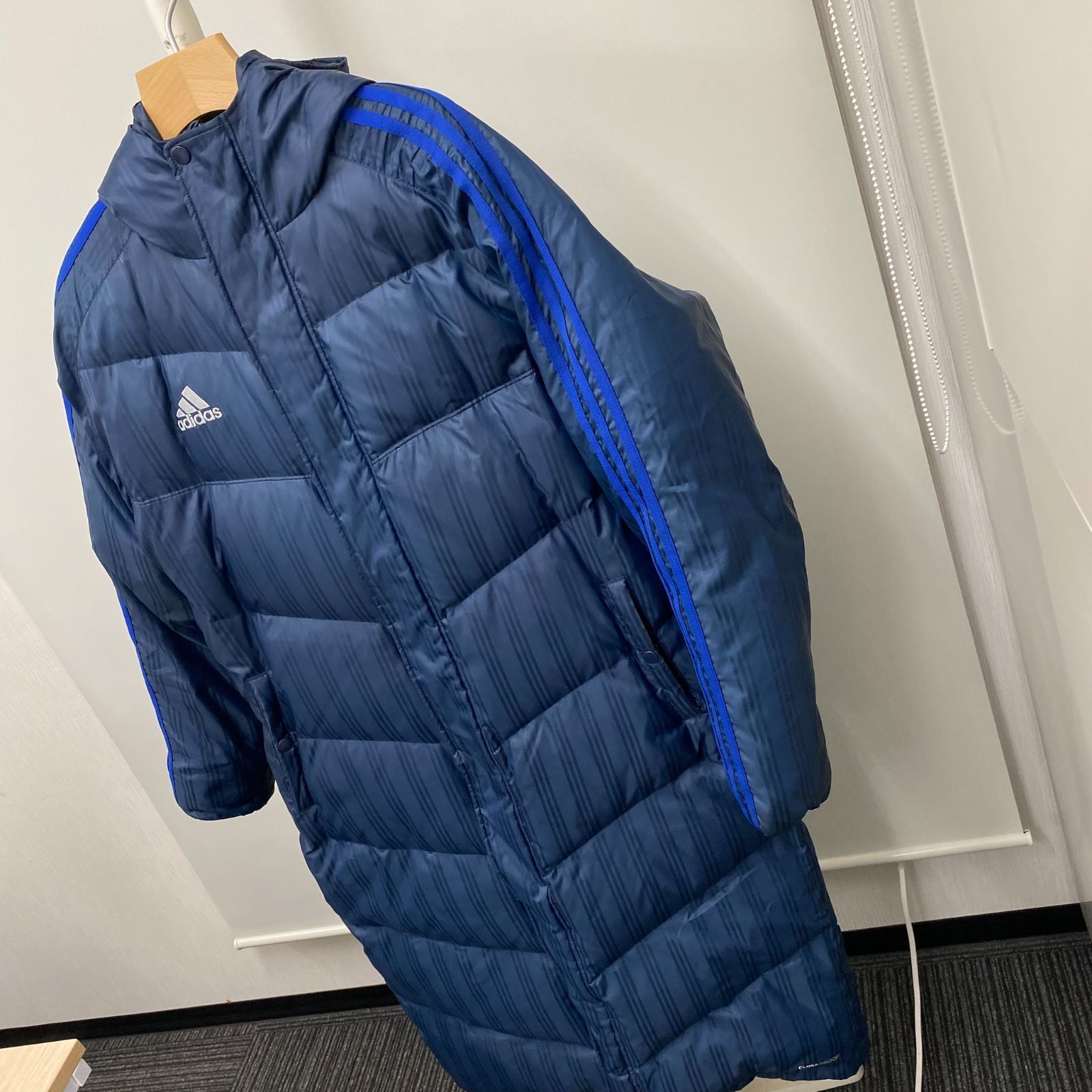 中古】adidas アディダス ロングダウンコート ベンチコート Lサイズ