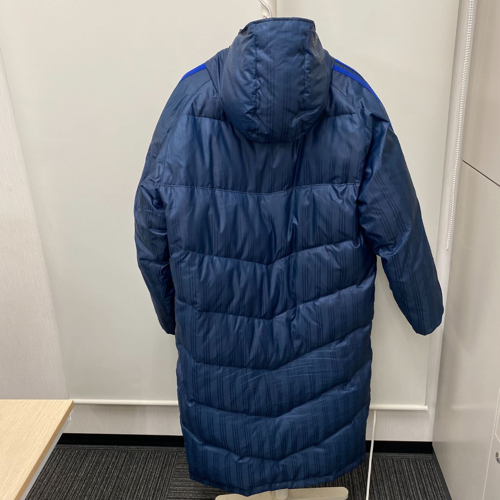 中古】adidas アディダス ロングダウンコート ベンチコート Lサイズ