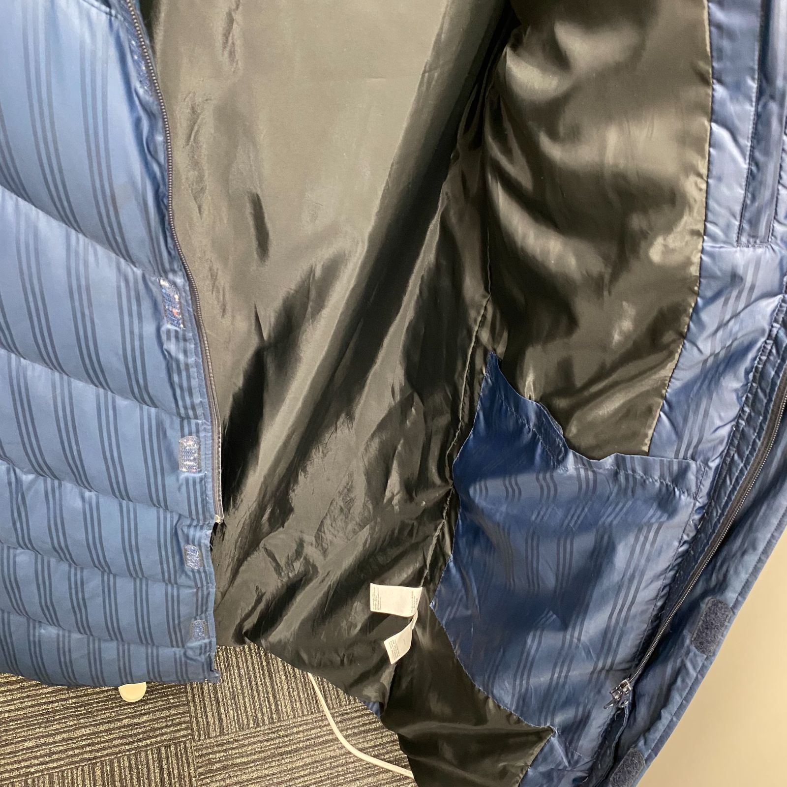 中古】adidas アディダス ロングダウンコート ベンチコート Lサイズ