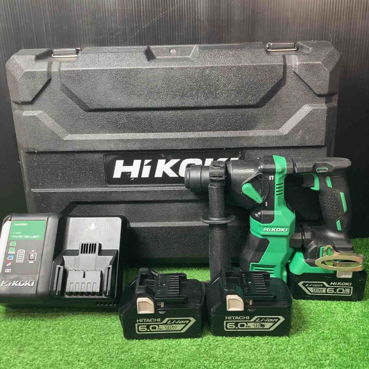 【中古品】★ハイコーキ(HIKOKI ※旧:日立工機) コードレスハンマドリル DH18DPA(2XP) ◇18V6.0Ah×3個セット♪【岩槻店】