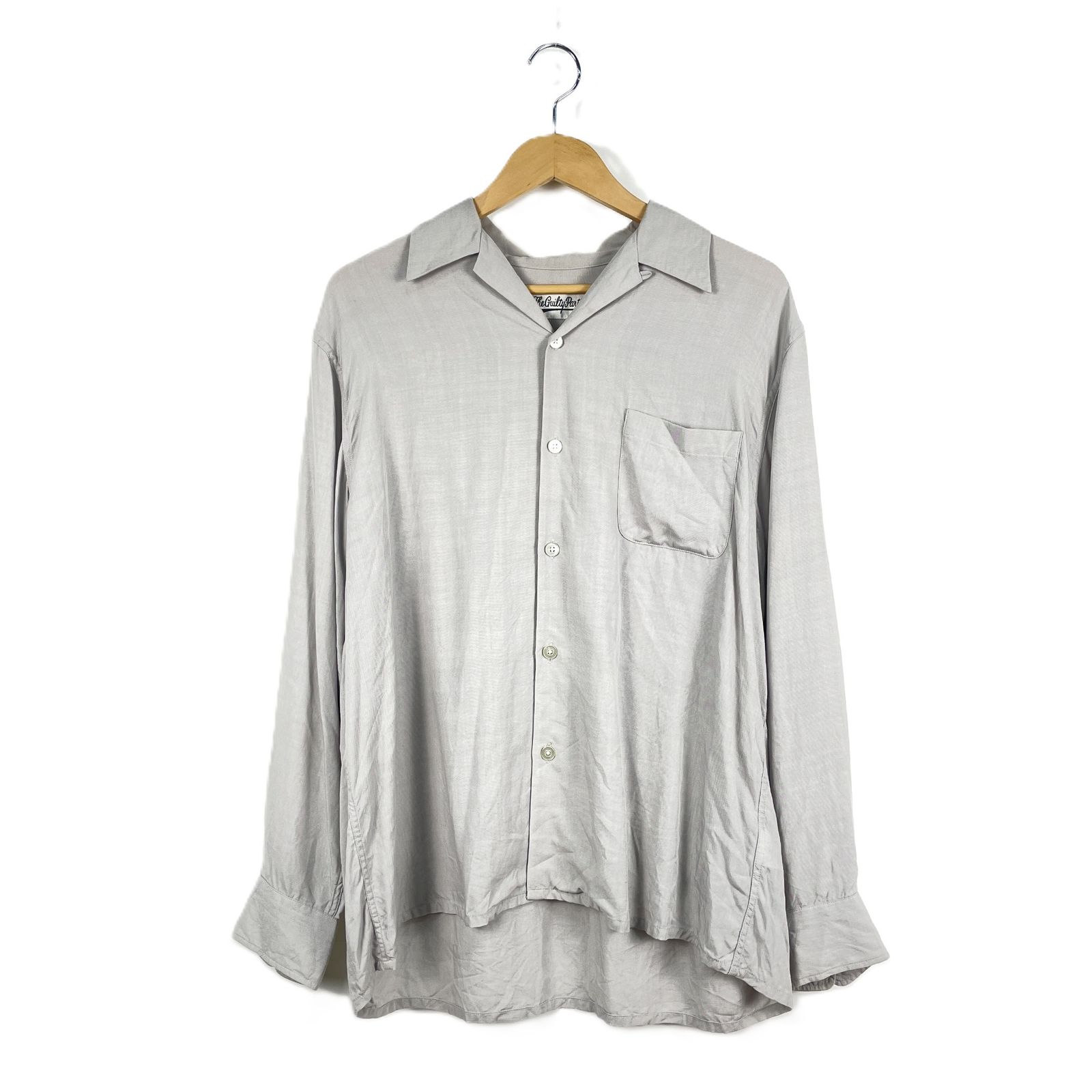 WACKO　MARIA　ワコマリア　50's　OPEN　COLLAR　SHIRT　オープンカラーシャツ　長袖開襟シャツ　リヨセル100%　Mサイズ　ベージュ