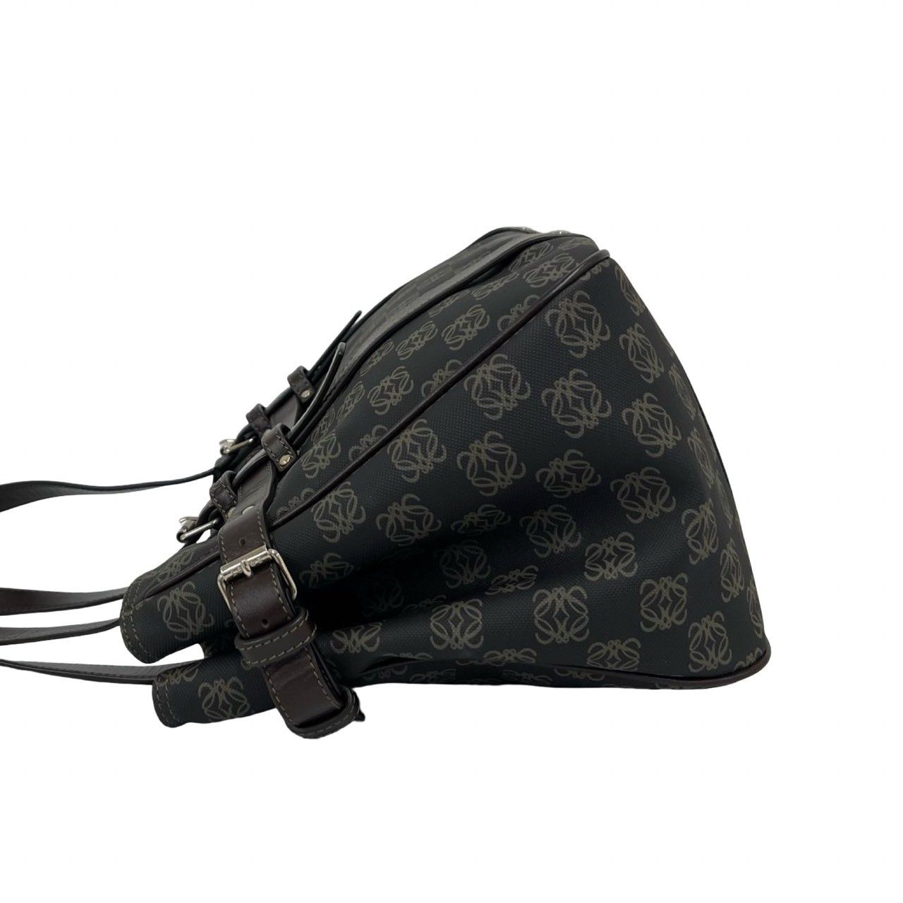 極 美品 袋付き LOEWE ロエベ リピートアナグラム 総柄 レザー 本革