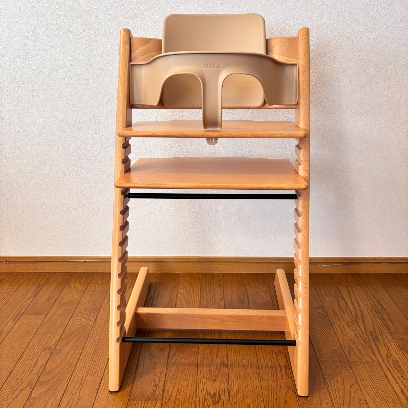 美品＊ストッケ トリップ トラップ ナチュラル S/N.6 ベビーチェア+ 
