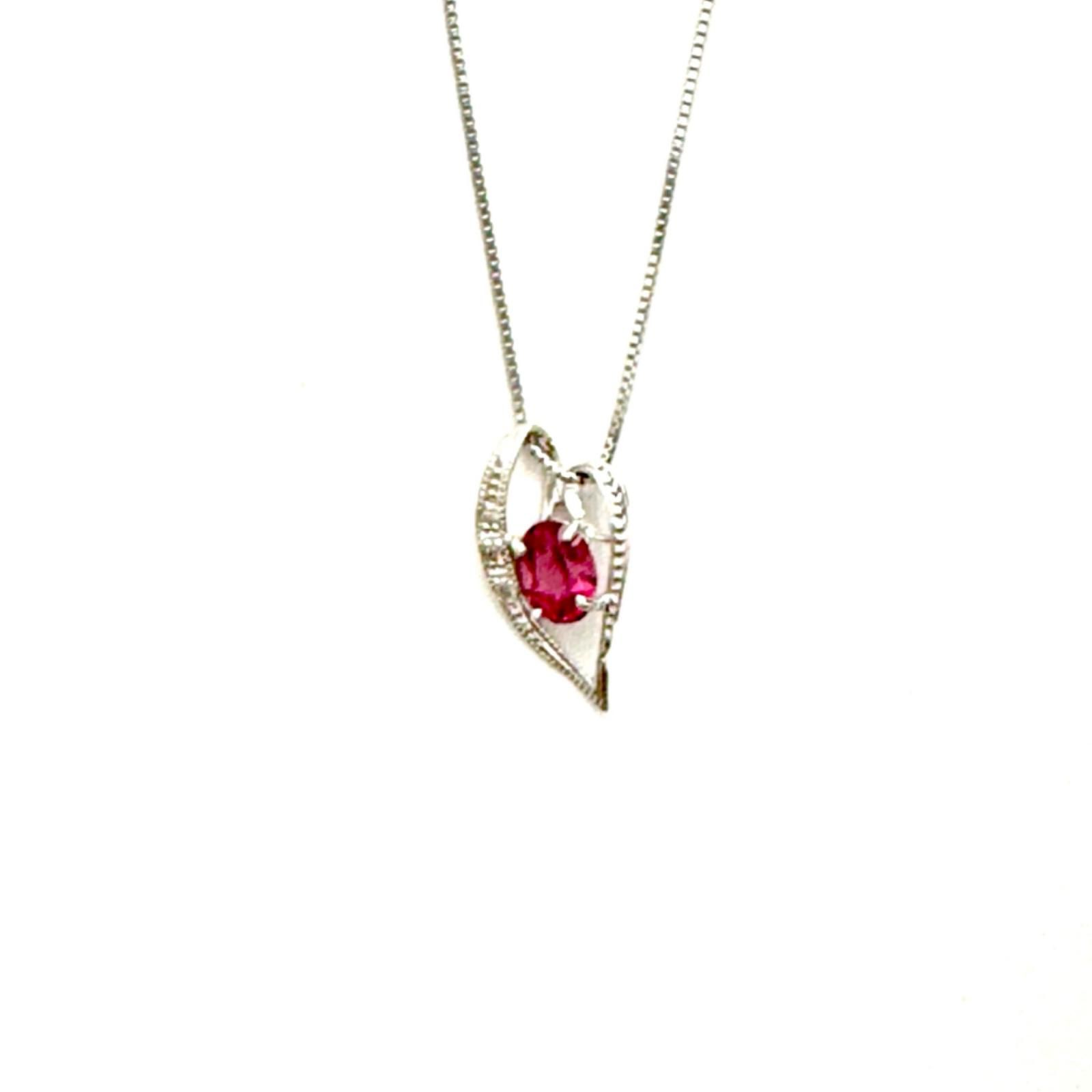 JEWELRY ジュエリー ジュエリー K10WG/イロイシ/D0.02/1.0g 貴金属･宝石 ネックレス ネックレス K10ホワイトゴールド K10WG/ダイヤモンド/色石 シルバー レディース【中古】