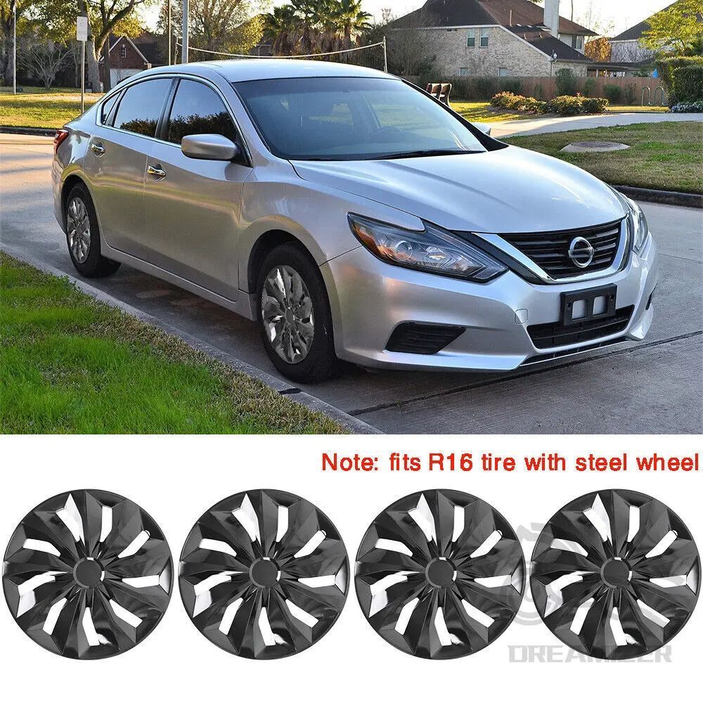4PCS WHEEL COVER 15/16 INCH RIGHT LEFT HUBCAPS TOYOTA/FORD/CHEVY/VOLKSWAGEN STORM STYLE WHEEL COVER
