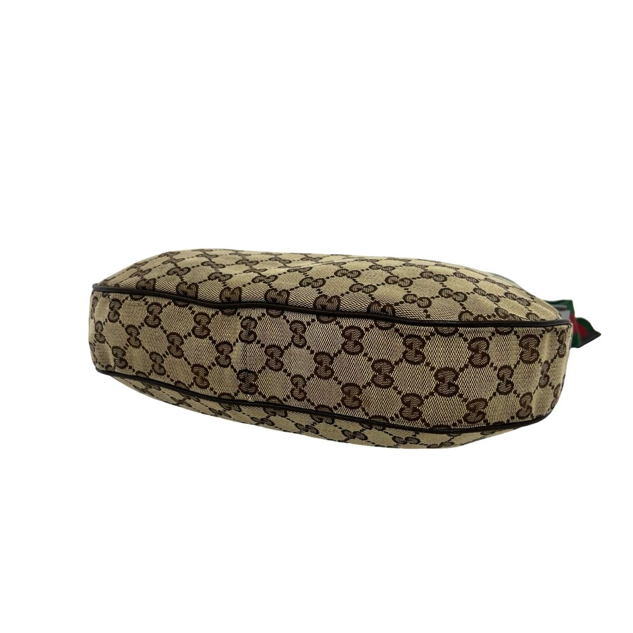 極 美品 GUCCI グッチ シェリーライン GG ロゴ 柄 キャンバス レザー