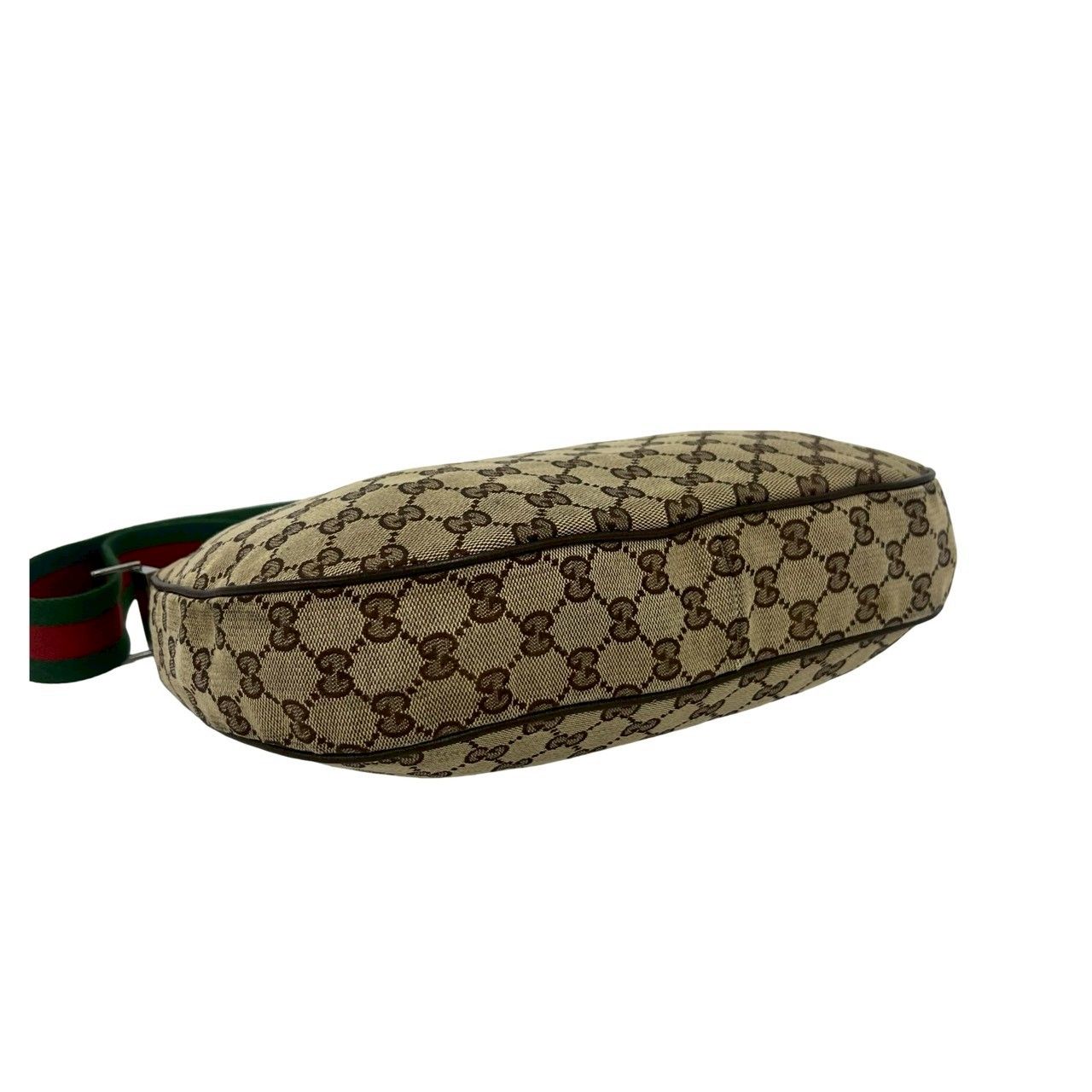 極 美品 GUCCI グッチ シェリーライン GG ロゴ 柄 キャンバス レザー