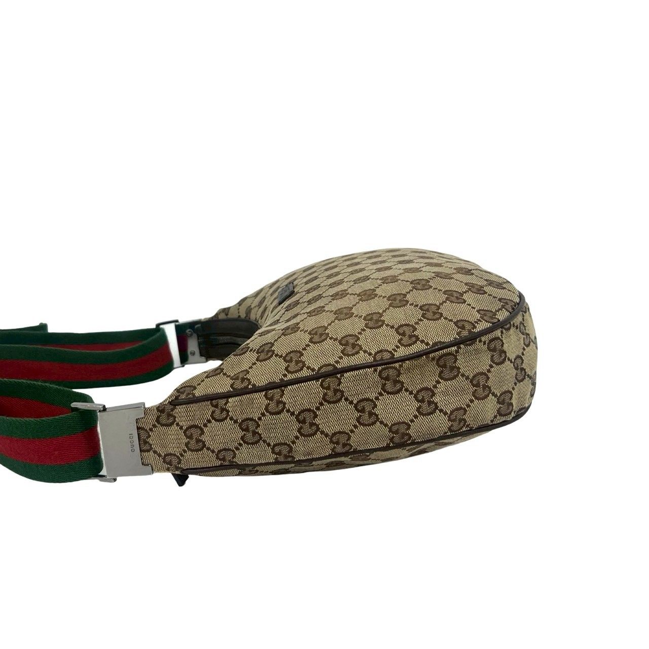 極 美品 GUCCI グッチ シェリーライン GG ロゴ 柄 キャンバス レザー