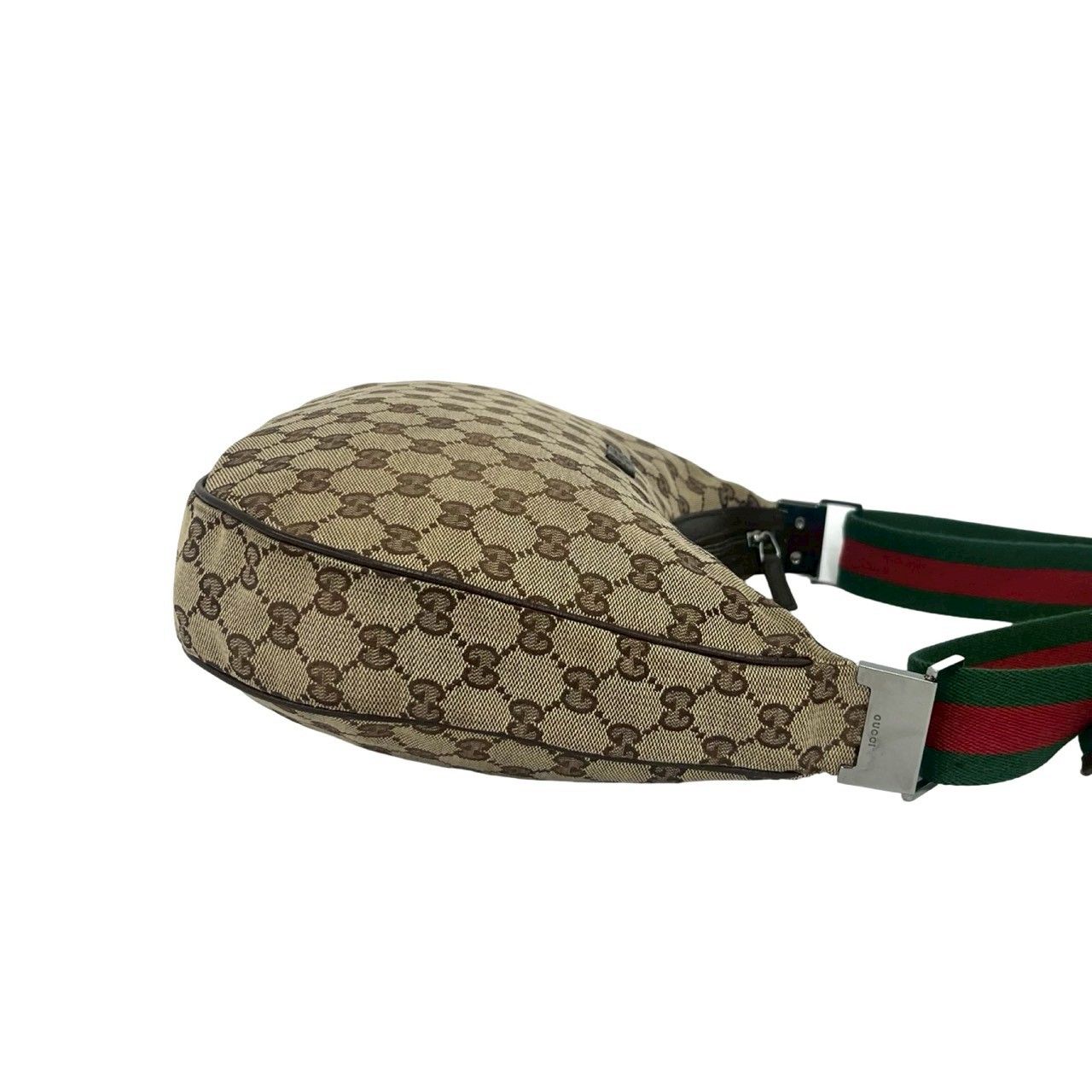 極 美品 GUCCI グッチ シェリーライン GG ロゴ 柄 キャンバス レザー