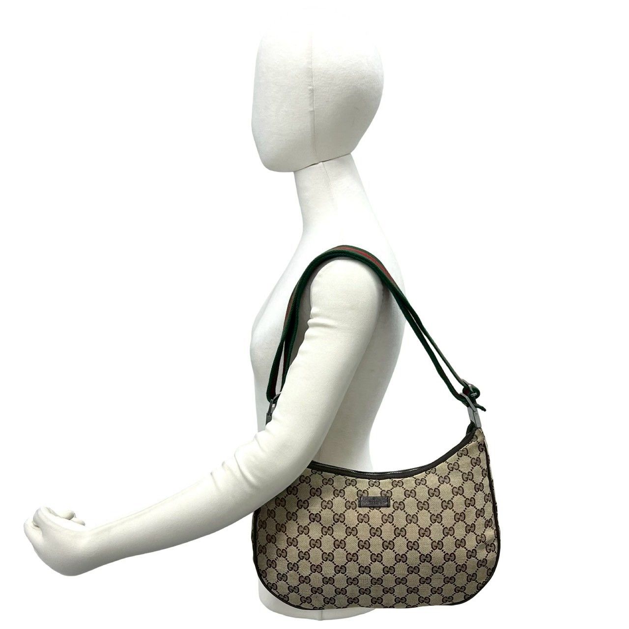 [極美品] グッチ シェリーライン GGキャンバス ショルダーバッグ GG柄 極 美品 GUCCI グッチ シェリーライン GG ロゴ 柄 キャンバス レザー
