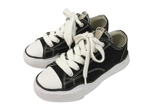 ミハラヤスヒロ MIHARA YASUHIRO PETERSON original sole canvas lowcut sneaker A01FW702 ピーターソン オリジナルソール キャンバス ローカット スニーカー 38 黒 ブラック シューズ 靴