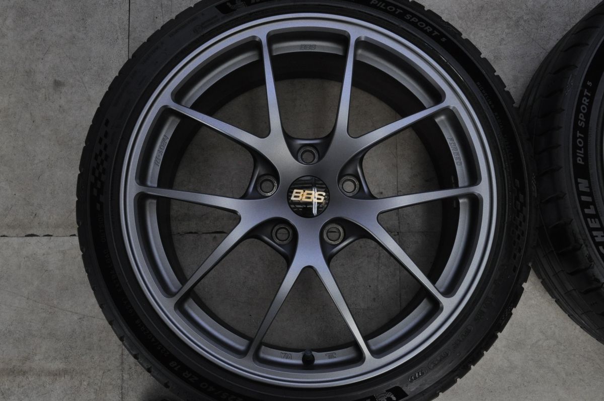 美品】BBS RI-A024 RI-A025 18in 8J+45 9J+50 PCD120 ミシュラン PS5 
