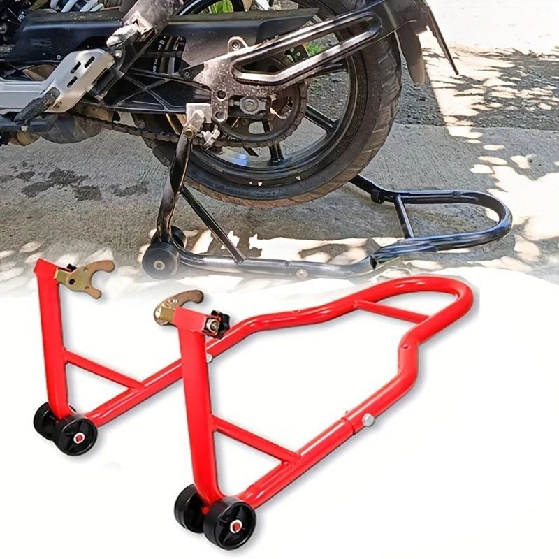 MOTORCYCLE RED REAR WHEEL SUPPORT STAND WHEEL STAND AHEEL SUPPORT FRAME TIRE REPAIRING TOOL