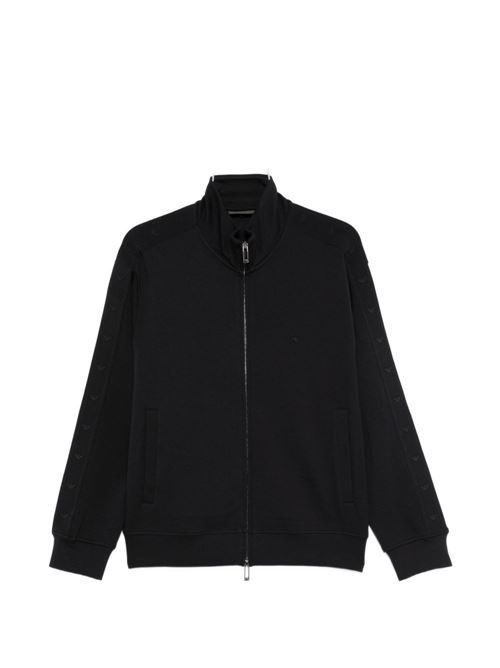 EMPORIO ARMANI コットン ジップ スウェットシャツ 送料無料
