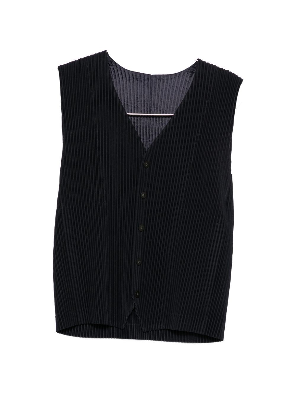 HOMME PLISSE' ISSEY MIYAKE プリーツ V ネック ベスト 送料無料
