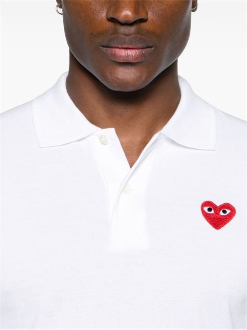 COMME DES GARÇONS PLAY コットン ポロシャツ 送料無料