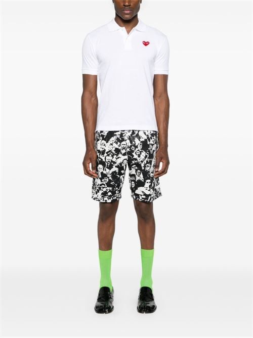 COMME DES GARÇONS PLAY コットン ポロシャツ 送料無料