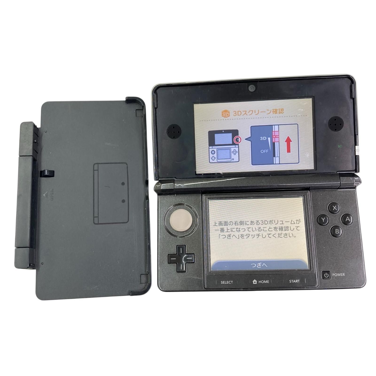 186000 動作確認済み Nintendo 任天堂 ニンテンドウ ニンテンドー3DS CTR-001 コスモブラック 初期化済み