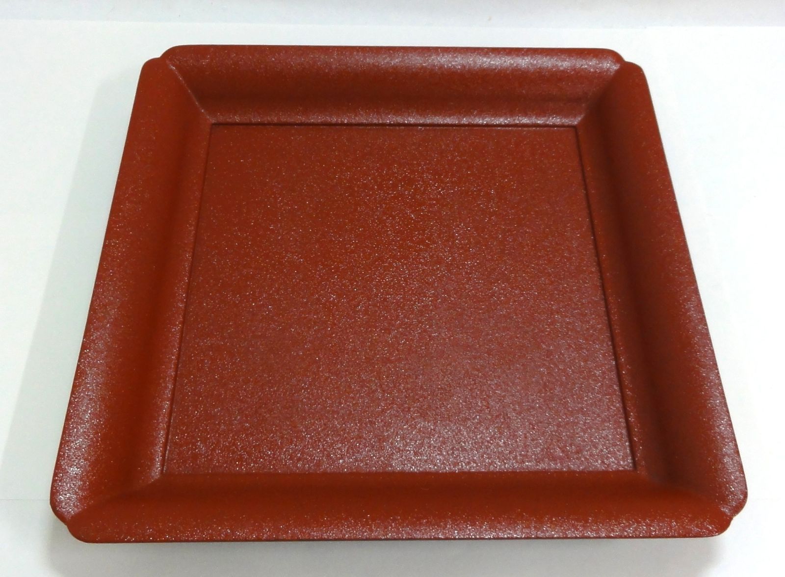未使用 茶道具 天然木製 朱叩塗 裏青漆 若狹盆 干菓子器 紙箱 M[宅60]1102 若狭盆 大 天然木 朱漆/青漆 茶入 花入 干菓子器 茶道具