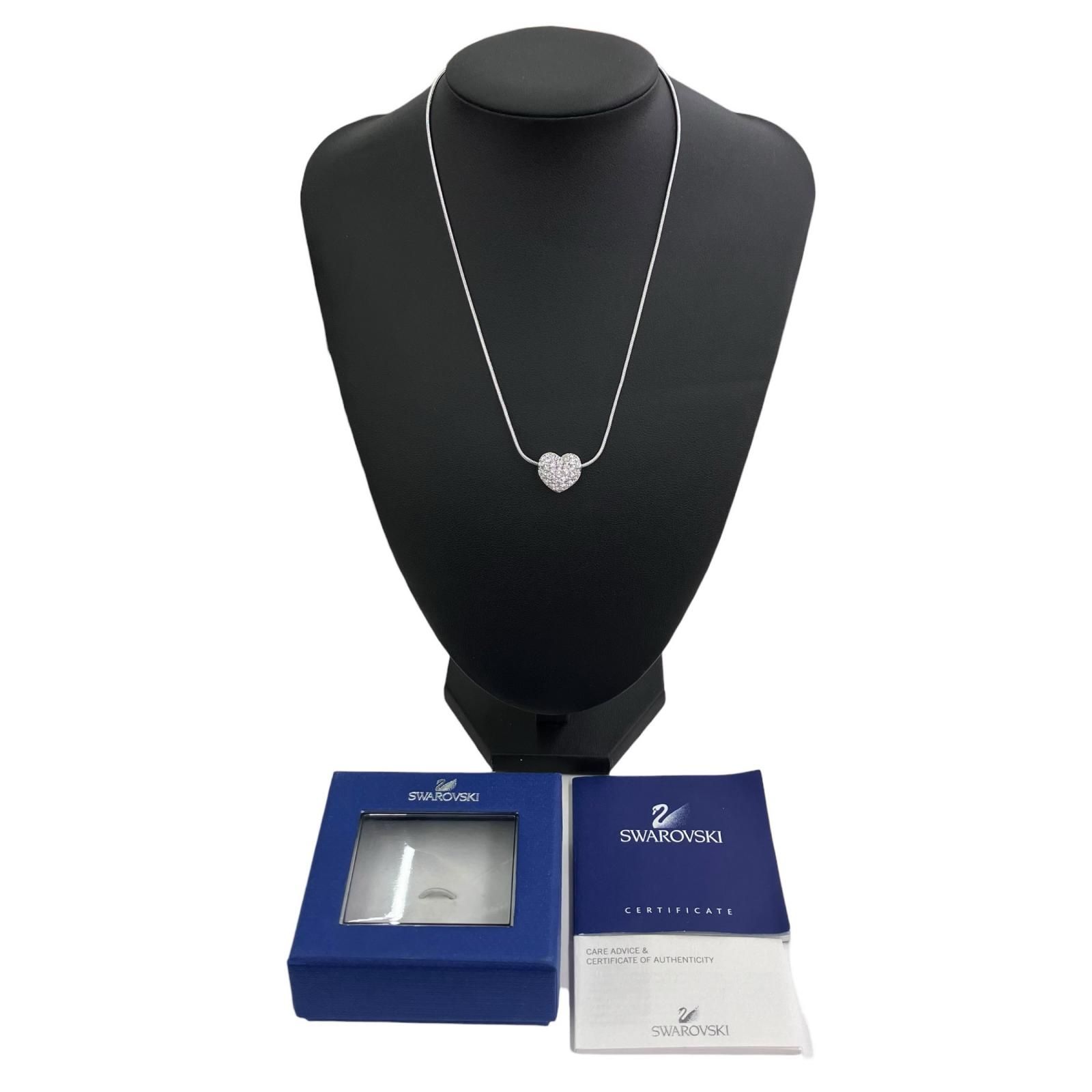 186001 現状品 SWAROVSKI スワロフスキー ネックレス パヴェハート 