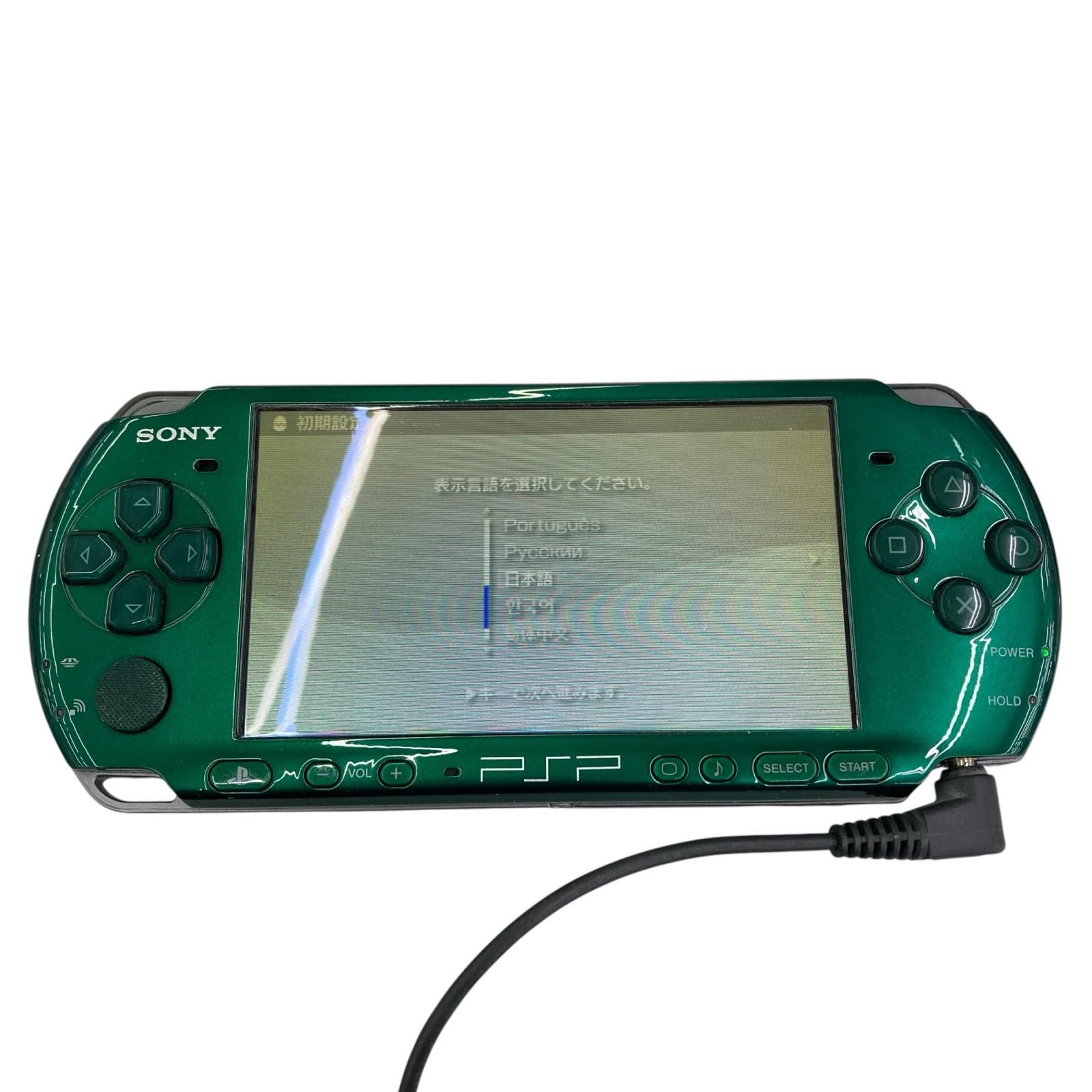 186000 動作確認済み Nintendo 任天堂 ニンテンドウ その他ゲーム PSP-3000 グリーン ポータブル