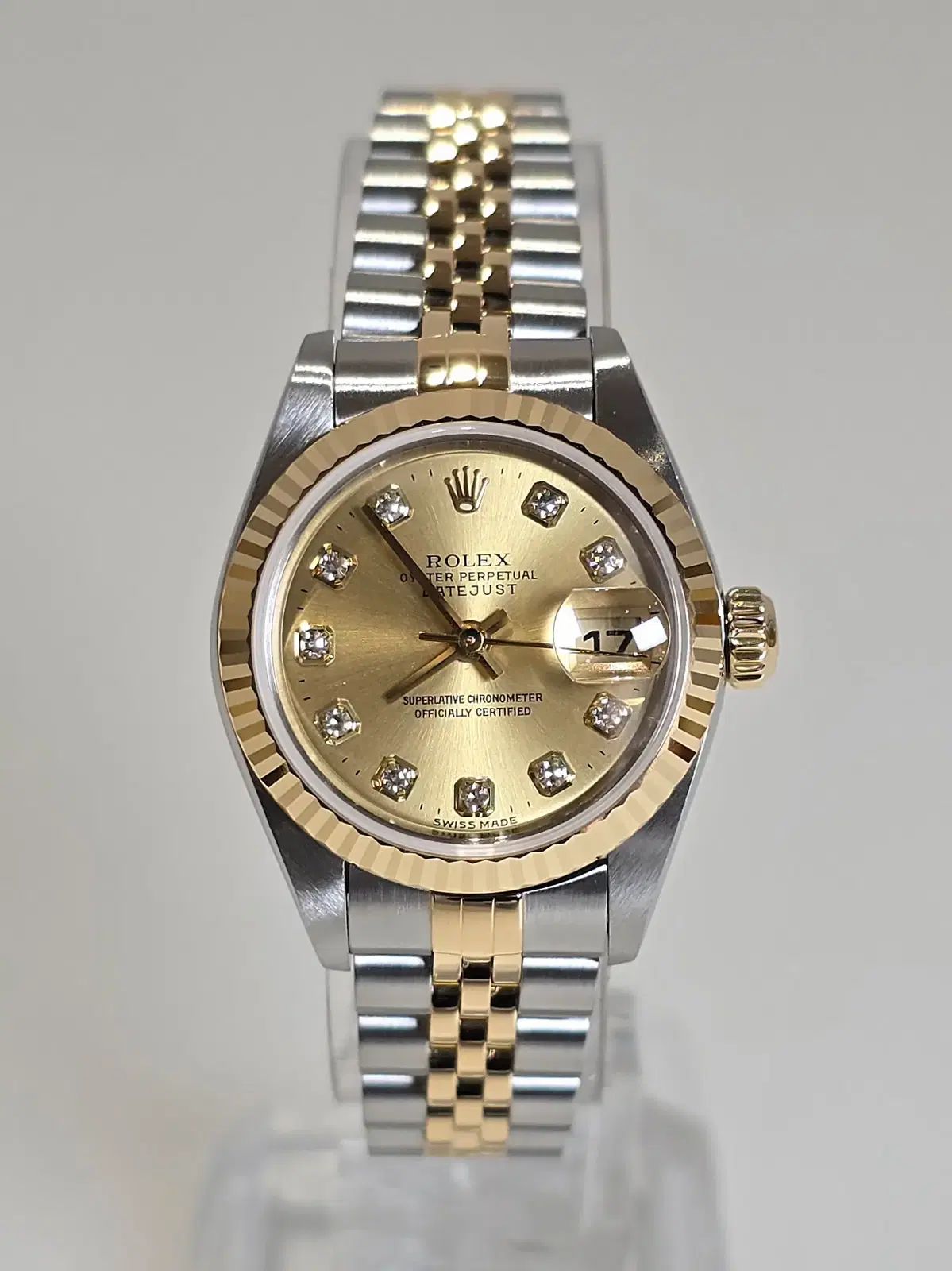 ラックスオール ROLEX ロレックス デイジャスト 26 ダイヤモンド 10P コンビ 腕時計 79173