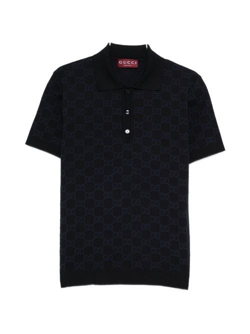 GUCCI GG コットン＆シルク ポロシャツ 送料無料